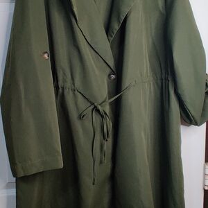 SHEIN Dark Green Women's Trench Coat